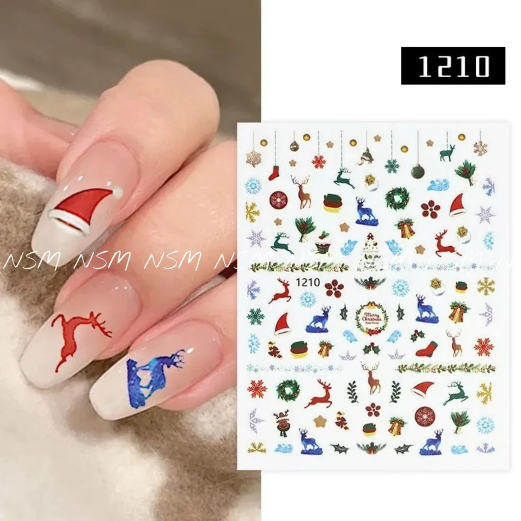 Christmas Nail Art Sticker Sheets (jo-1210)