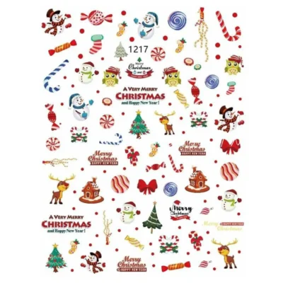 Christmas Nail Art Sticker Sheets (jo-1217)