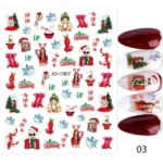 Christmas Nail Art Sticker Sheets (JO-1907)