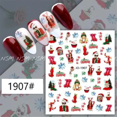 Christmas Nail Art Sticker Sheets (jo-1907)
