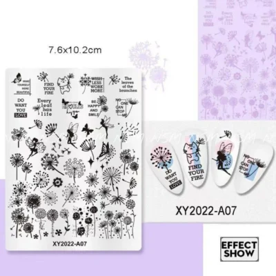 Dandelion Fairy And Text Stamping Plate (xy2022-a07)