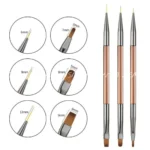 Dual Ended Gel And Art Brushes (set Of 3)