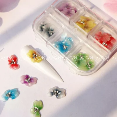 Flower Petals Nail Charms Grid