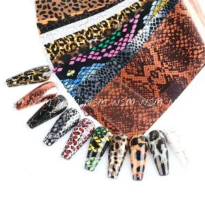 Leopard And Marble Print Transfer Foil Without Box (set Of 10)