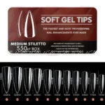 Medium Stilleto Soft Gel Tips Box (550 tips)