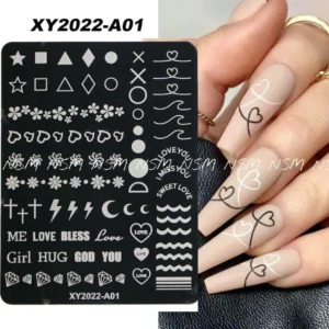 Text And Shapes Stamping Plate (xy2022-a01)