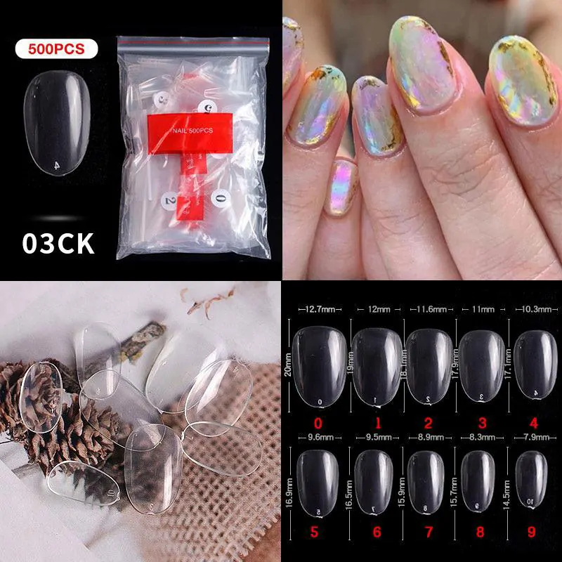 Amazon.com: Clear Fake Full Cover Nails - Square Shaped Acrylic Nails  BTArtbox 500pcs False Nail Tips with Case for Nail Salons and DIY Nail Art,  10 Sizes : Beauty & Personal Care