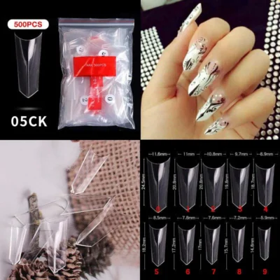 Fake Nail Tips (ziplock Pack Of 500 Pcs)