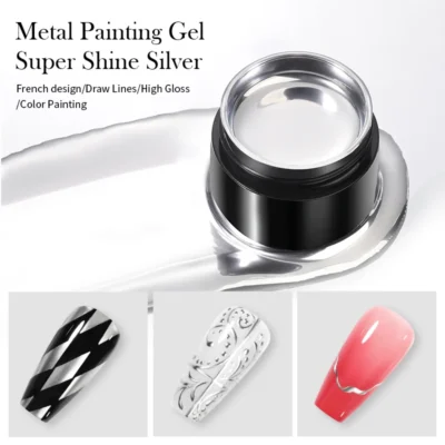 Born Pretty Super Shine Silver Metal Painting Gel (5ml)