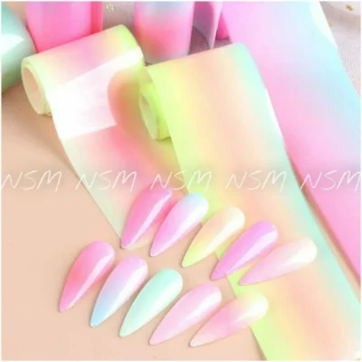 Candy Pastel Gradient Transfer Foil Box (set Of 10 Colors)
