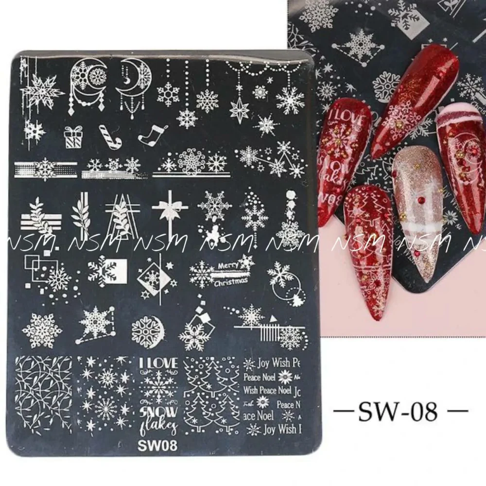 Christmas Theme Nail Stamping Plate (xy2022-a08)