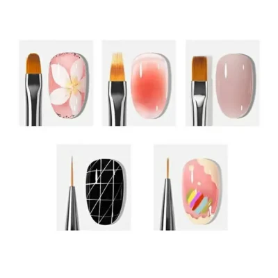 Nail Art Brush Set (5 In 1)