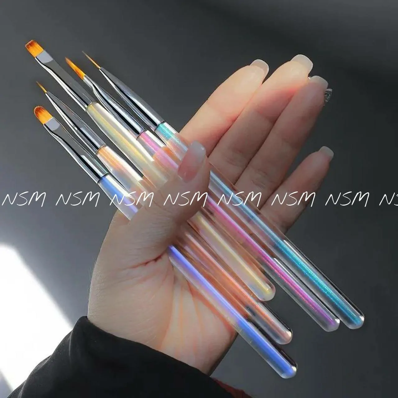 Striper Nail Brush|acrylic Nail Art Brush Set 7-piece - 100% Nylon Manicure  Tools