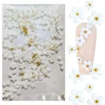White Flower Nail Charms