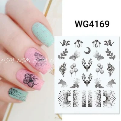 Abstract Dot Print Water Decal Sticker Sheets (wg4169)