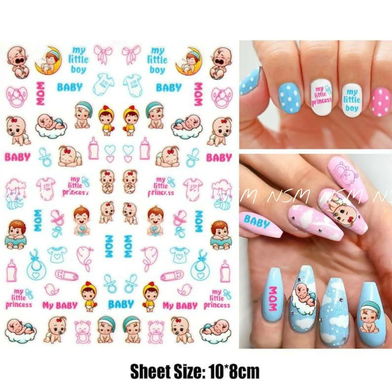 10 Styles Quick Art Sticker, Gel Nail Stickers, Colorful Nail