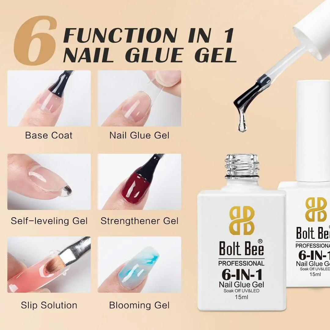 Buy Beetles Nail Art Foil Glue Gel for Foil Stickers Nail Glue Transfer Gel  15ML Nail Art Manicure DIY LED Lamp Required Soak Off Online at Low Prices  in India - Amazon.in