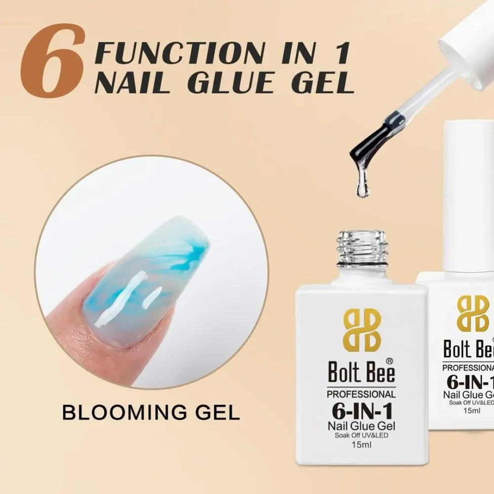 Bolt Bee 6 In 1 Nail Glue Gel (15ml)