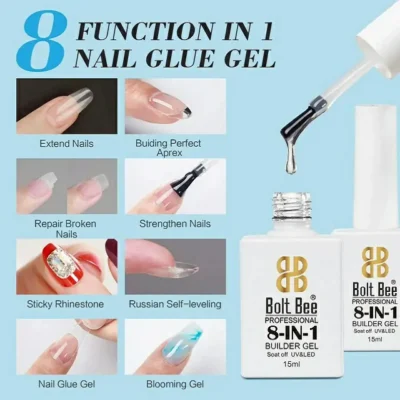 Bolt Bee 8 In 1 Nail Glue Gel (15ml)