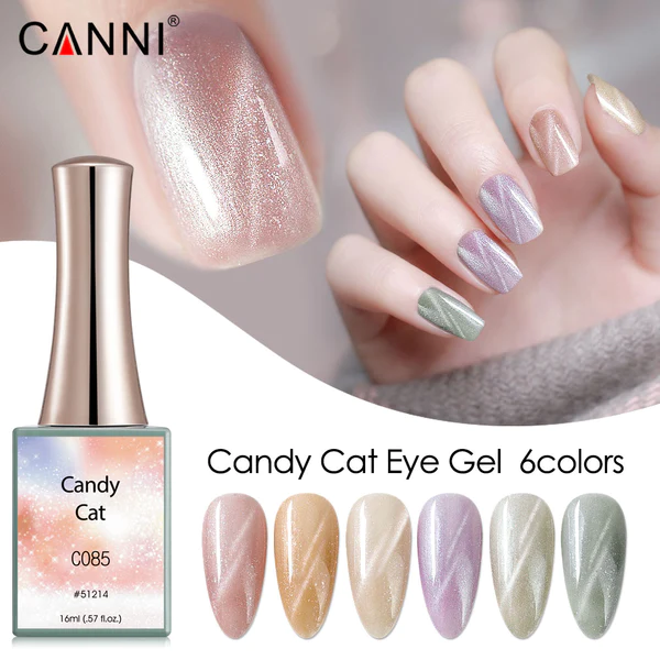 Canni Candy Cat Eye Series Gel Polish Set Of 6 Colors