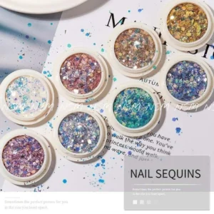 Mermaid Glitter Mylars Mix Jars (set Of 8)