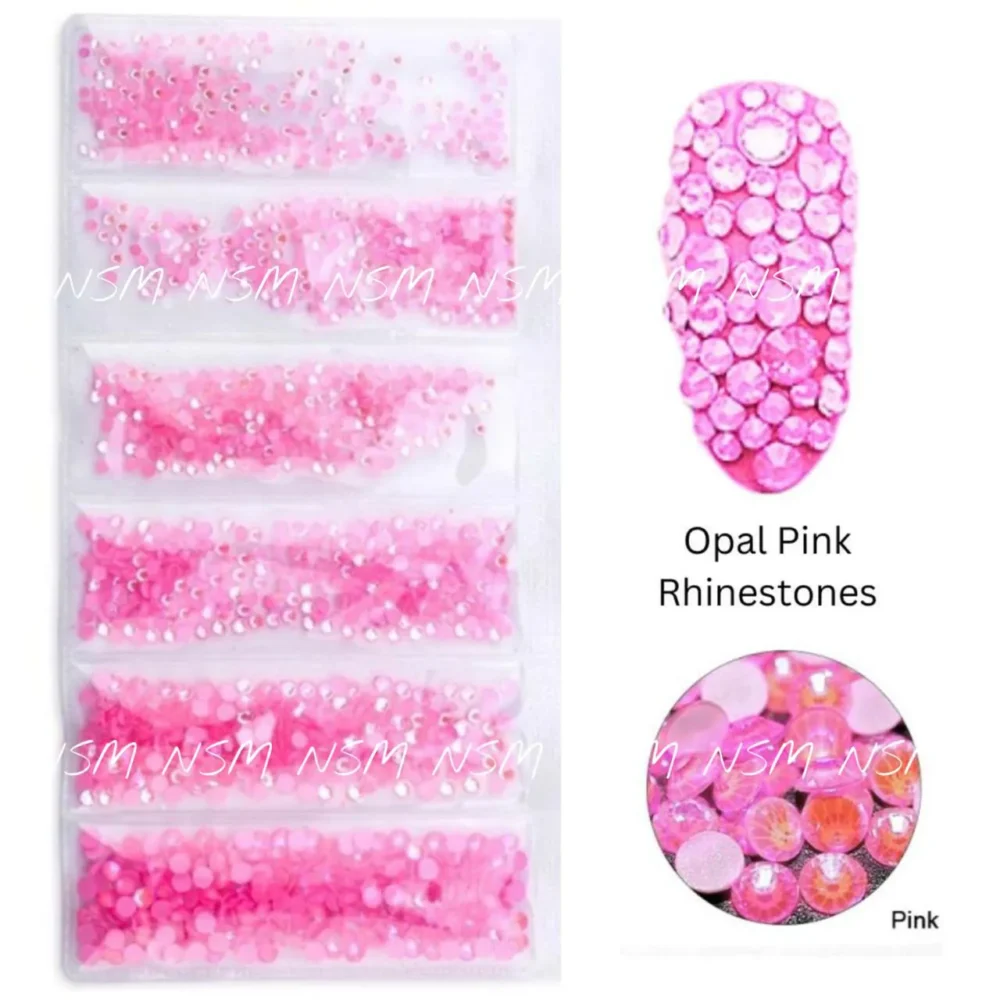 Opal Pink Rhinestones Sheet