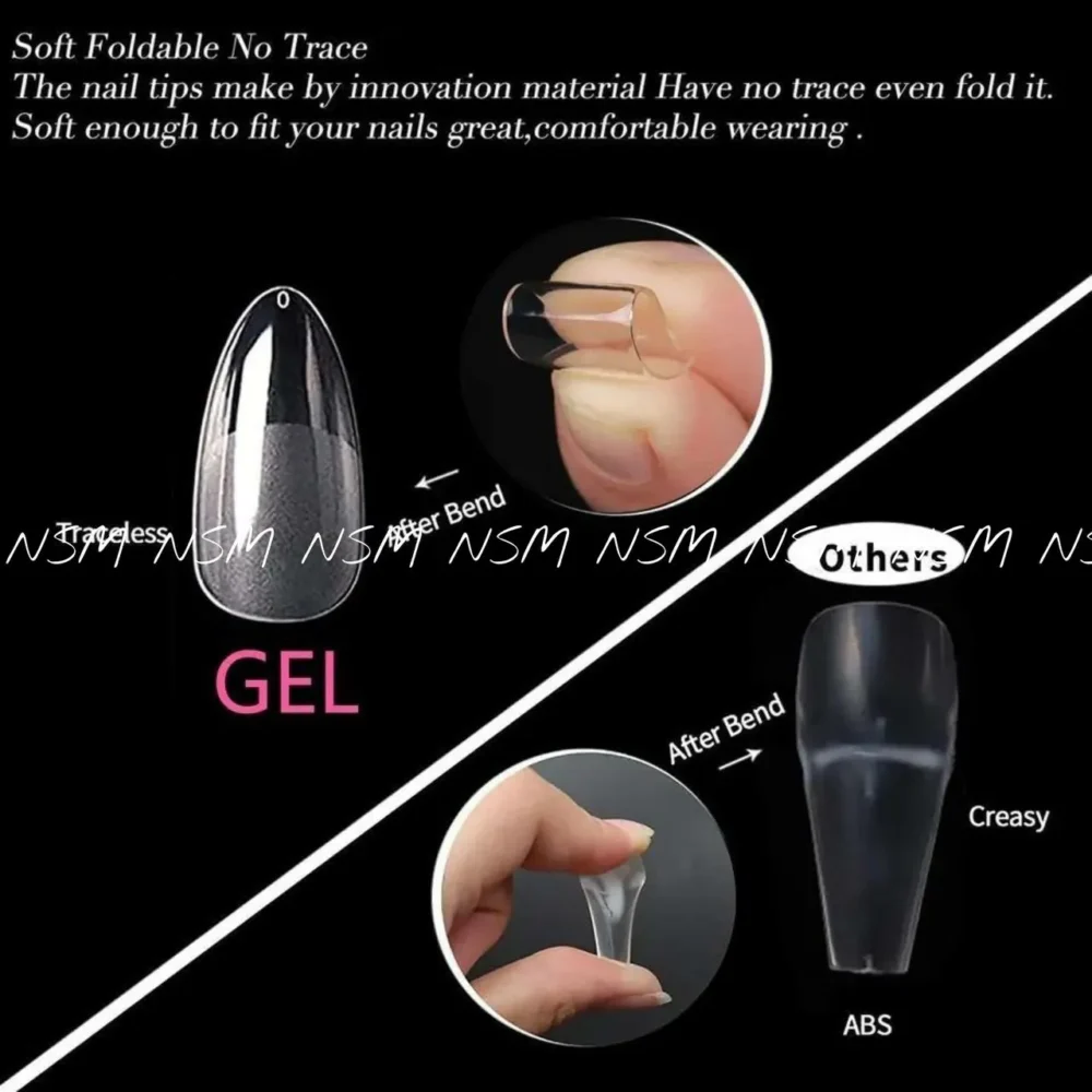 Pnf Short Round Or Oval Gel Tips (500 Tips)