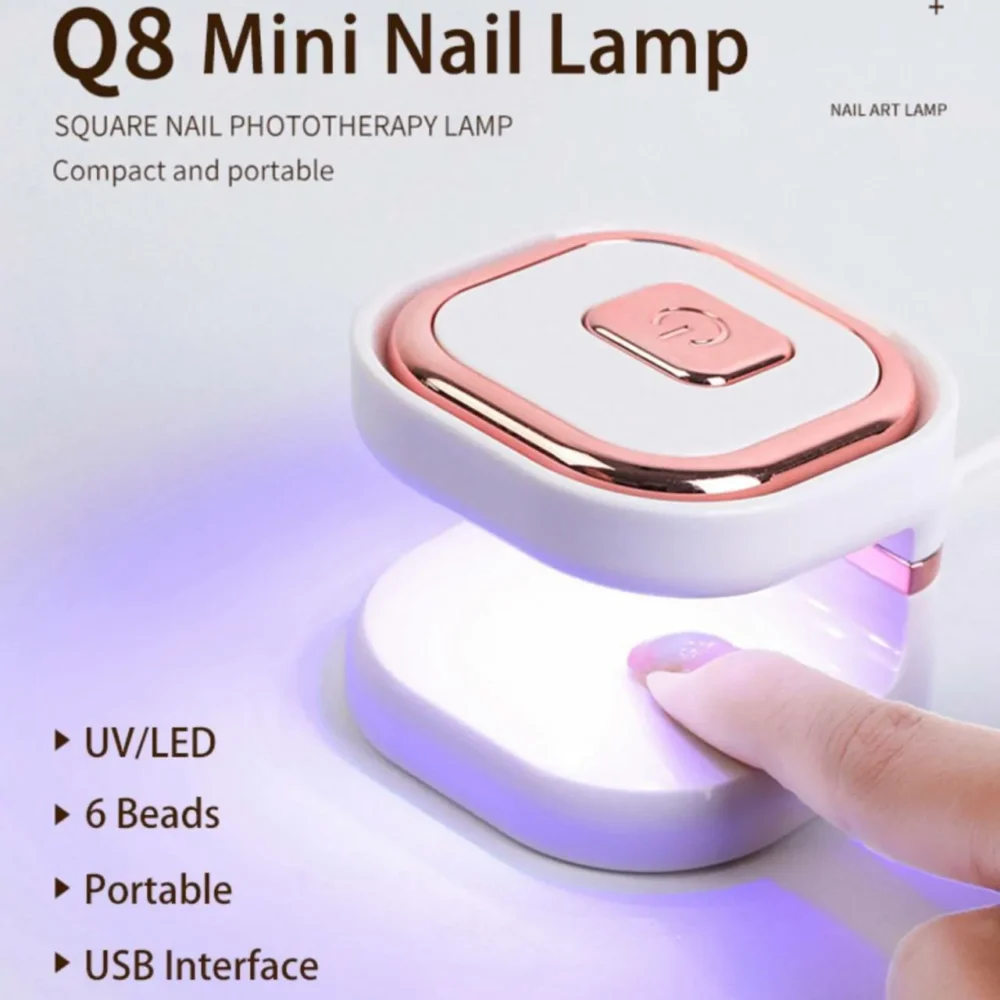 Q8 Mini Uv Nail Lamp (6w)