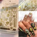 Versace & Bulgari Gold And Silver Brand Nail Art Sticker Sheets