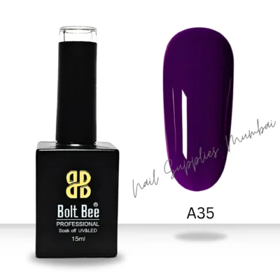 Bolt Bee Dark Purple Gel Polish (shade No.a35) (15ml)