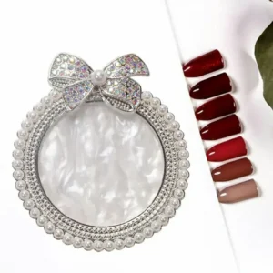 Pearl Studded Bow Nail Art Mixing Palette
