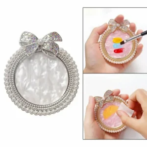 Pearl Studded Bow Nail Art Mixing Palette