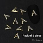 Alphabet Nail Art Charms (A) (Pack Of 2 Pcs)