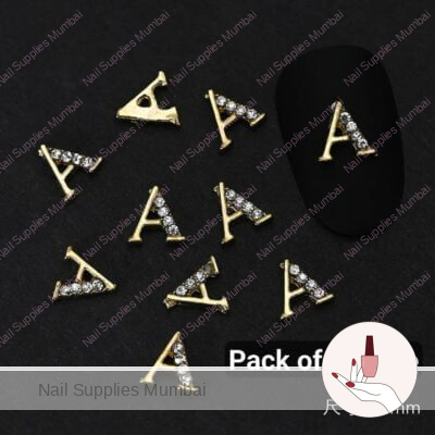 Alphabet Nail Art Charms (a) (pack Of 2 Pcs)