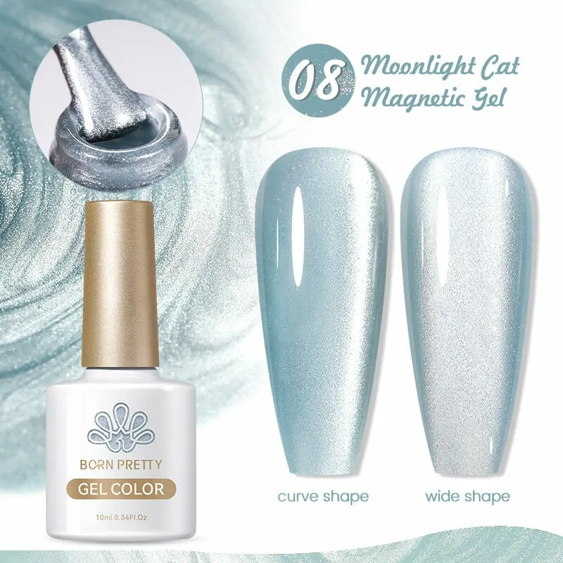 Born Pretty Moonlight Cat Magnetic Gel Polish 08 (10ml)
