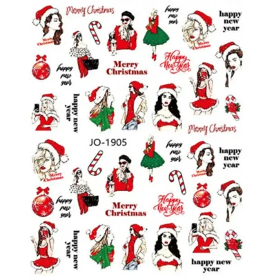 Christmas Nail Art Sticker Sheets (jo-1905)