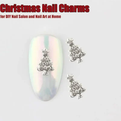 Christmas Tree Nail Charms (set Of 2 Pcs)