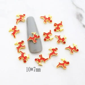 Reindeer Christmas Nail Charms (pack Of 2pcs)