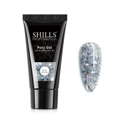 Shills Professional Polygel Grey Glitter (30ml)