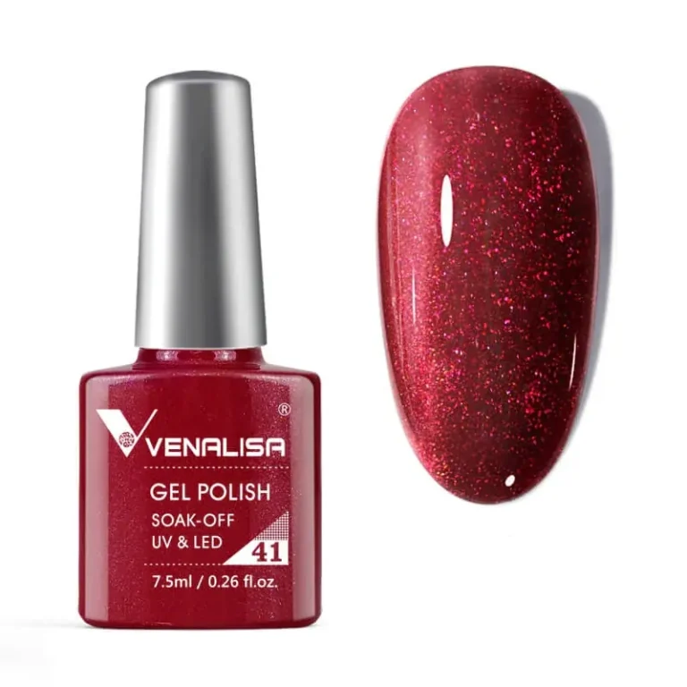 Venalisa Gel Polish Shade No. 41 Pearly Red (7.5ml)