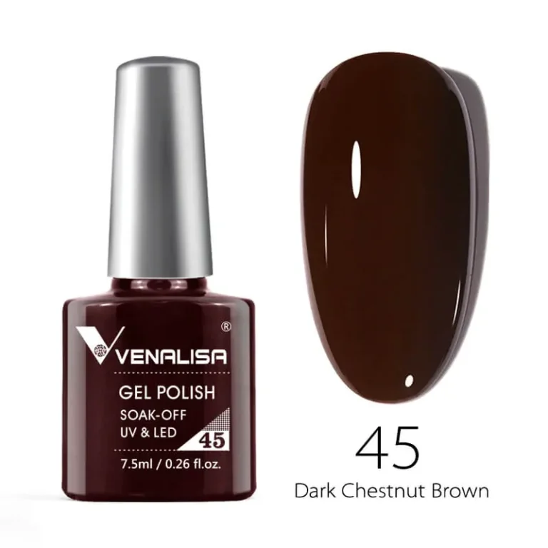 Venalisa Gel Polish Shade No. 45 Dark
  Chestnub Brown (7.5ml)