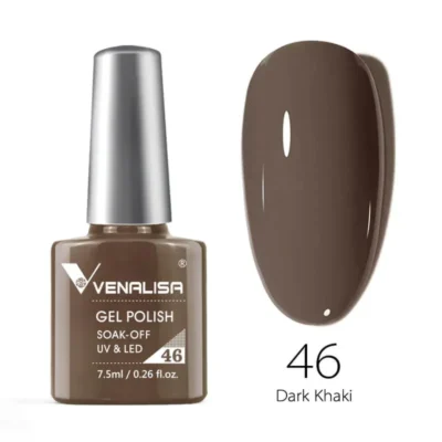 Venalisa Gel Polish Shade No. 46 Dark Khaki (7.5ml)