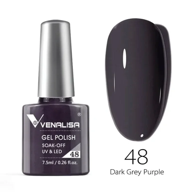 Venalisa Gel Polish Shade No. 48 Dark
  Grey Purple (7.5ml)