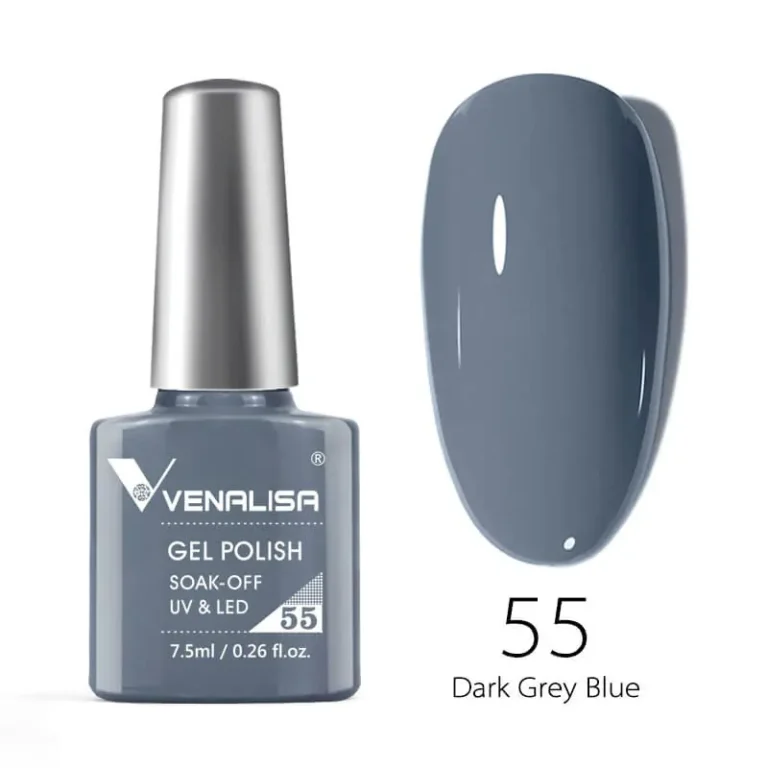 Venalisa Gel Polish Shade No. 55 Dark  Grey Blue (7.5ml)