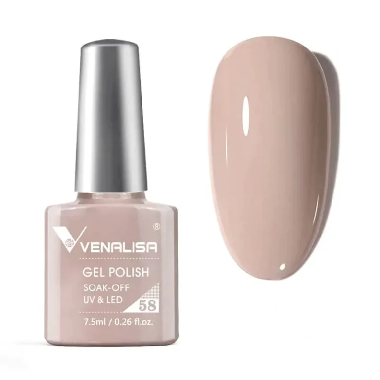 Venalisa Gel Polish Shade No. 58 Milk Tea Nude (7.5ml)