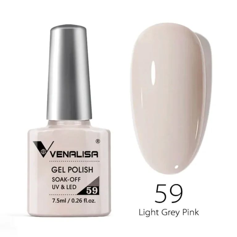 Venalisa Gel Polish Shade No. 59 Light
  Grey Pink (7.5ml)