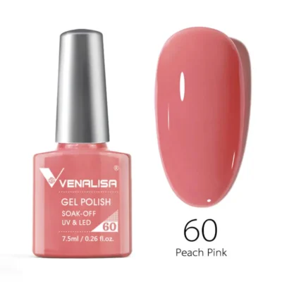 Venalisa Gel Polish Shade No. 60 Peach
  Pink (7.5ml)