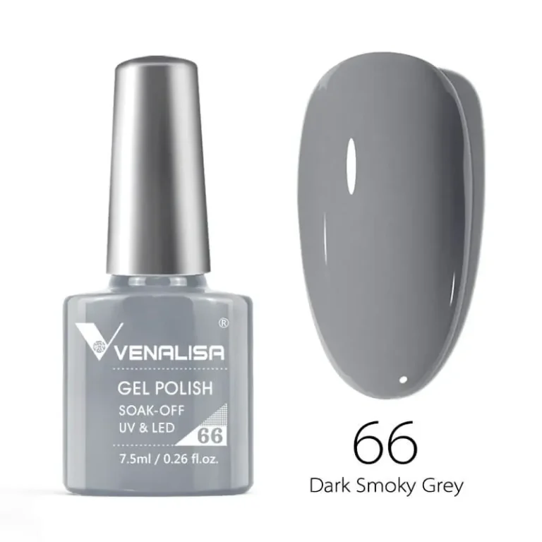 Venalisa Gel Polish Shade No. 66 Dark
  Smoky Grey (7.5ml)
