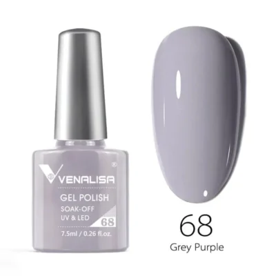 Venalisa Gel Polish Shade No. 68 Grey Purple (7.5ml)