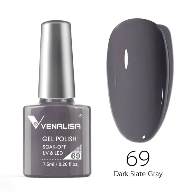 Venalisa Gel Polish Shade No. 69 Dark
  Slate Grey (7.5ml)